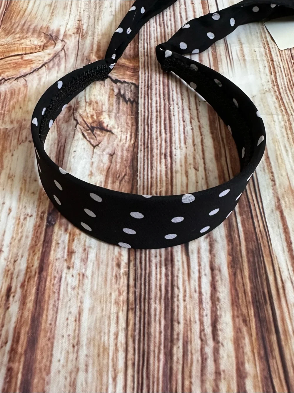 Vintage Target Retro Black Polka Dot Scarf Tie Headband NWT